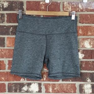 Reflex 90 Degree Gray Striped Yoga Shorts